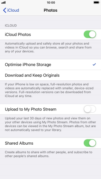 Press the indicator next to 