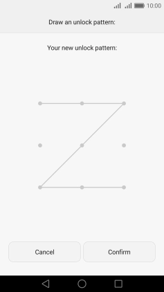 Repeat the selected phone lock code and press Confirm.