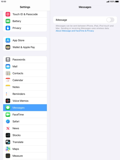 Press the indicator next to 