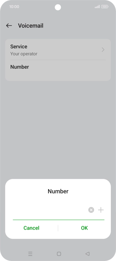 Key in +61414121121 and press OK.