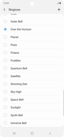 Press the add ring tone icon. Press the add ring tone icon.