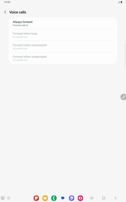 Press the required divert type.