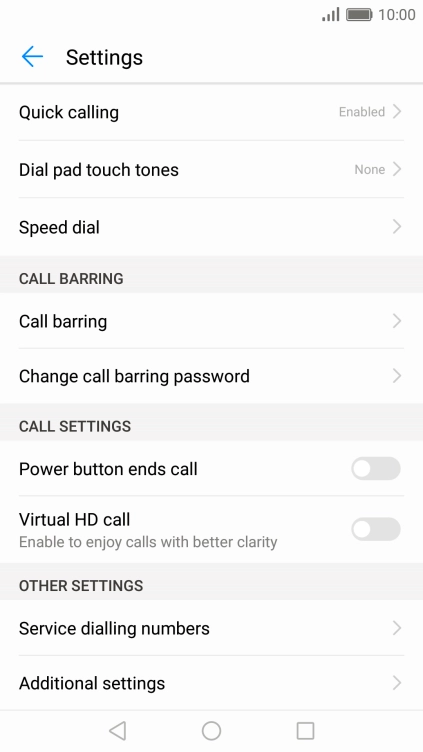 Press Additional settings.
