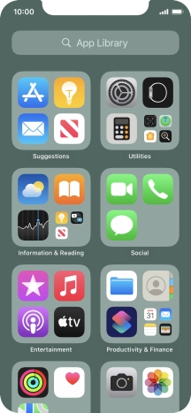 Press the required app.