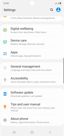Press Software update.