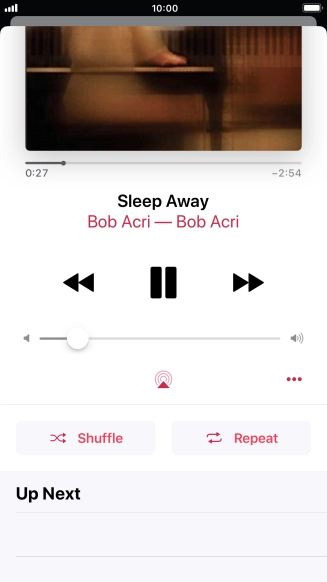 Press Shuffle to turn the function on or off.