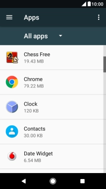 Press the required app.