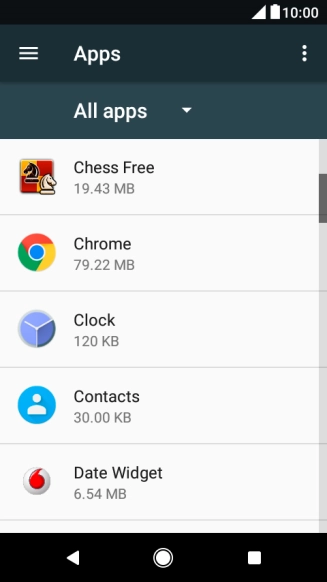 Press the required app.
