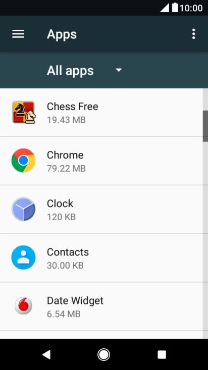 Press the required app.
