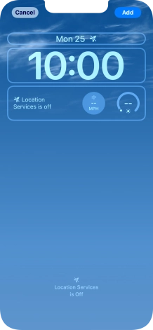 To customise the way the lock screen date is displayed, press the date widget and follow the instructions on the screen to select the required widget display mode.