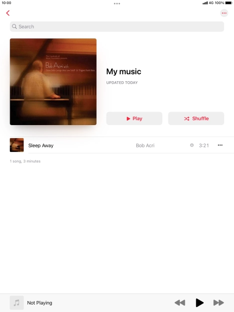 Go to the required category or playlist and press the required audio file.