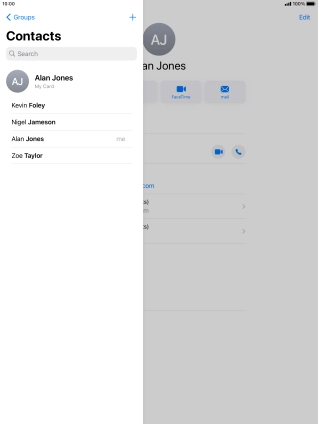 Press the new contact icon. Press the new contact icon.