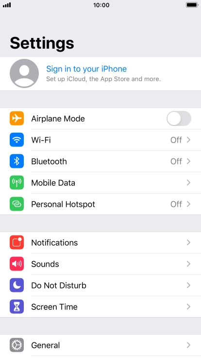 Press Sign in to your iPhone. Press Sign in to your iPhone.