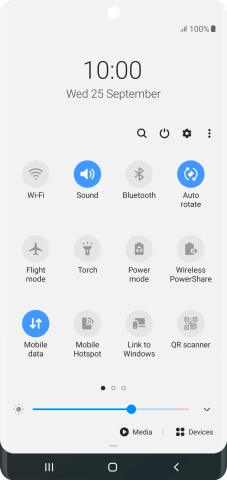 Press the settings icon.