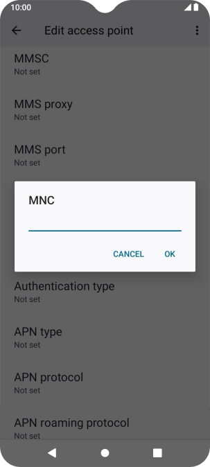 Key in 03 and press OK.