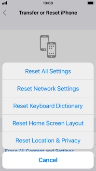 Press Reset All Settings.