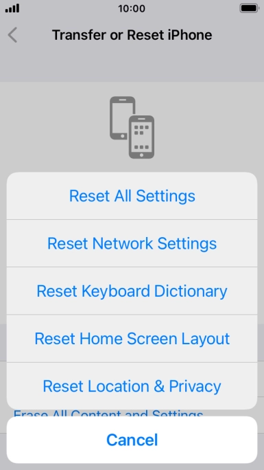 Press Reset All Settings.