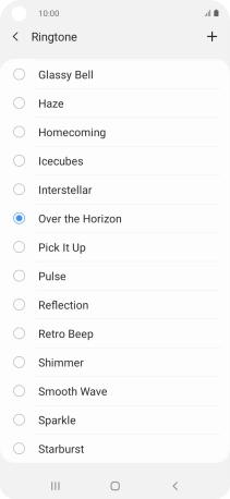 Press the add ring tone icon. Press the add ring tone icon.