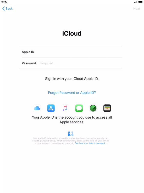 Press the field next to 