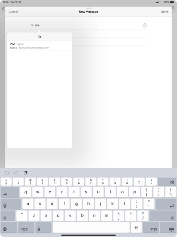 Press the required contact.