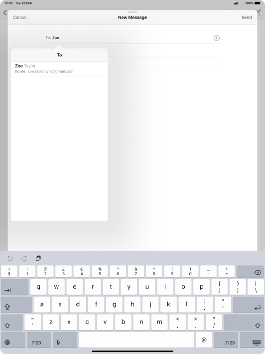 Press the required contact.