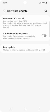 Press Download and install. If a new software version is available, it's displayed. Follow the instructions on the screen to update the phone software.