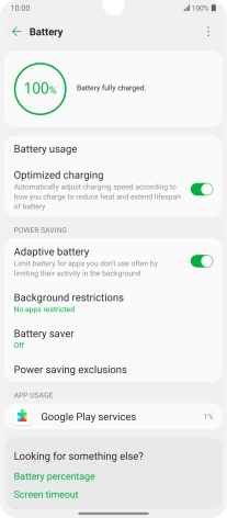 Press Battery saver.