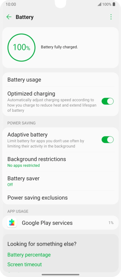 Press Battery saver.