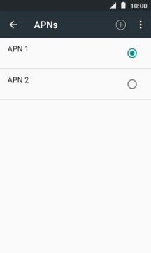 Press the field next to the required data connection to activate it.