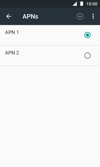 Press the field next to the required data connection to activate it.