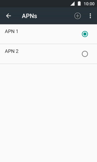 Press the field next to the required data connection to activate it.
