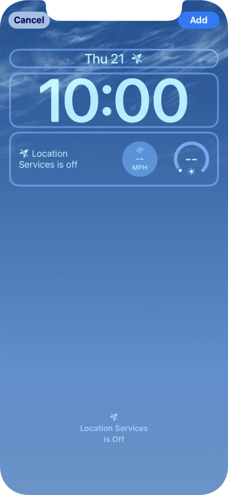 To customise the way the lock screen date is displayed, press the date widget and follow the instructions on the screen to select the required widget display mode.