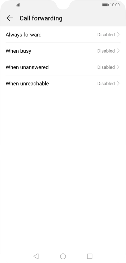 Press the required divert type.
