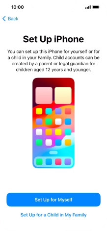 Press Set Up for Myself.