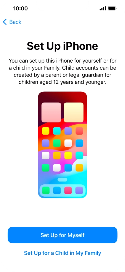 Press Set Up for Myself.