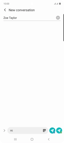 Press the send icon when you've finished your text message.