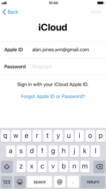 Press the field next to 