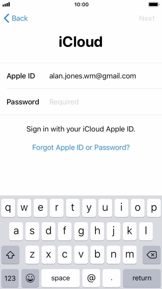 Press the field next to 