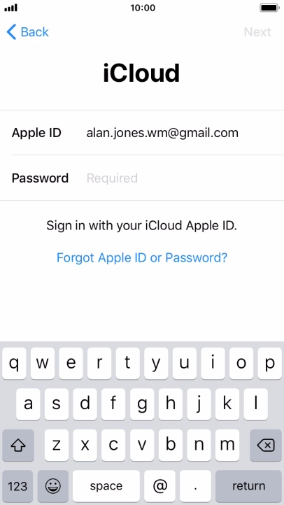 Press the field next to 