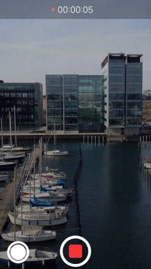 Press the stop icon to stop recording.