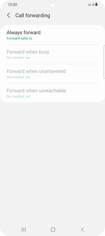 Press the required divert type.