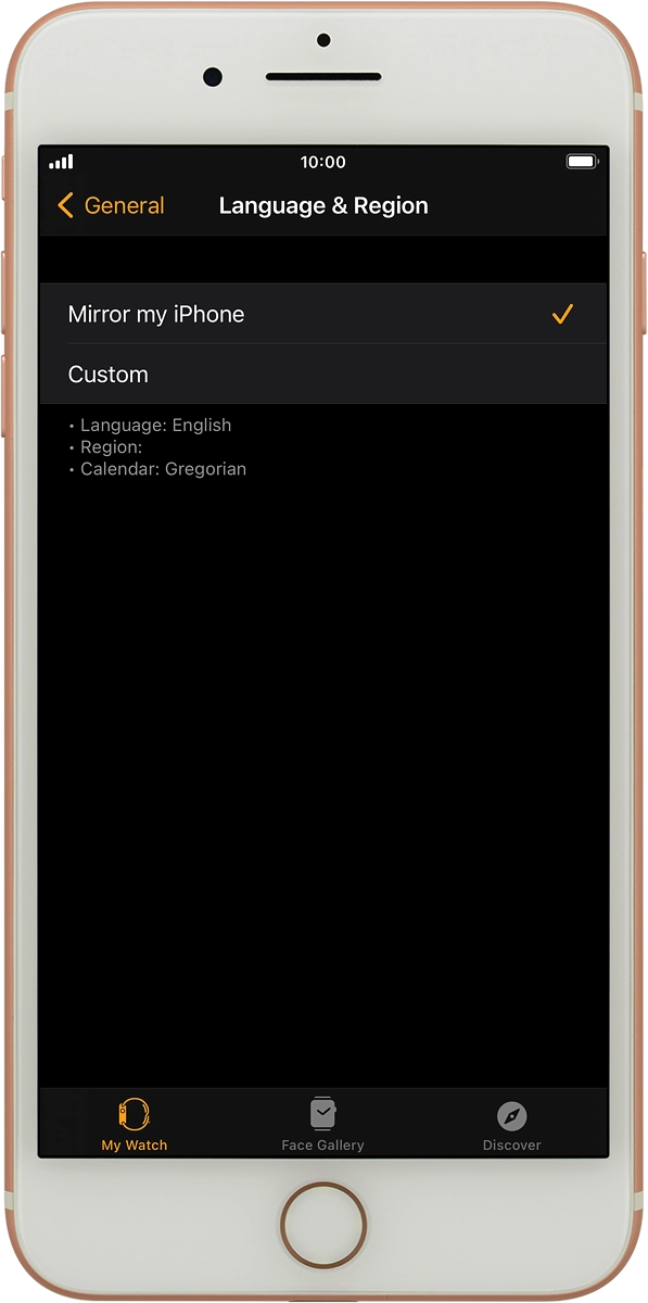 On your phone: Press Custom.