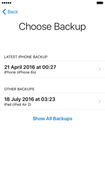 Press the required backup and your phone restores the contents of the selected backup. Follow the instructions on the screen to complete the activation.