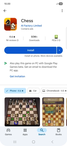 Press Install and follow the instructions on the screen to install the app.