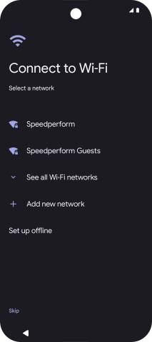 Press the required Wi-Fi network.