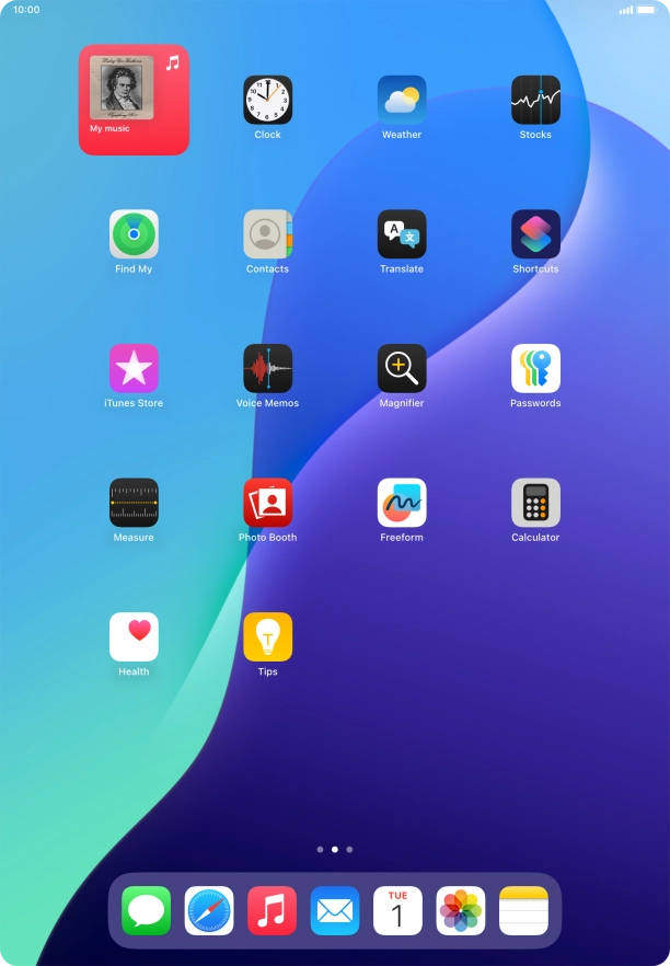 If you're using a Widget Stack: slide up or down on the stack to select the required widget.