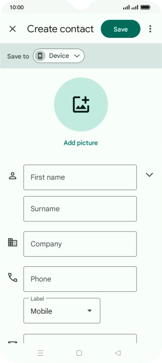 Press First name and key in the required first name.
