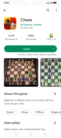 Press Install and follow the instructions on the screen to install the app.