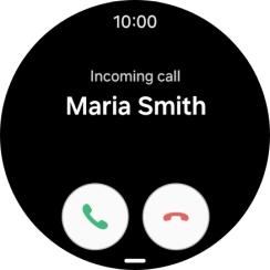 Press the accept call icon and slide your finger upwards to answer the call.