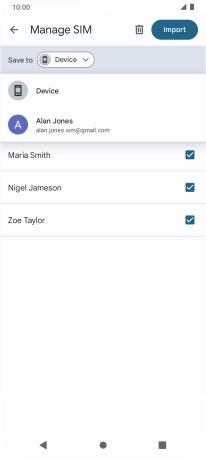 Press the required Google account.